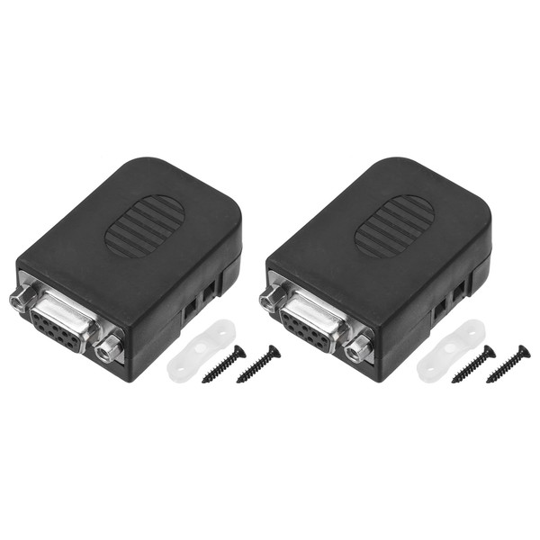 sourcing map 2pcs D-sub DB9 Breakout Board Connector 9-pin Female