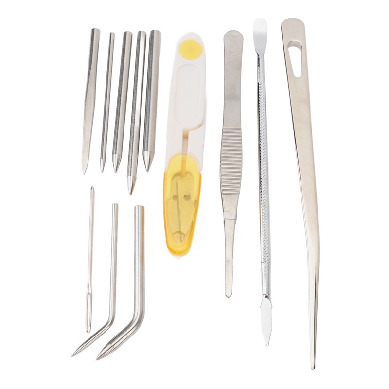 12Pcs Stainless Steel Paracord Stitching Set Paracord Needle with Storage