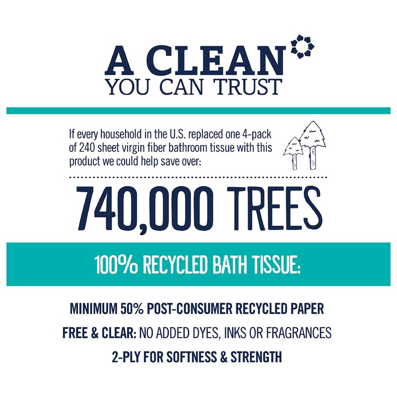 Seventh Generation White Toilet Paper 2-ply 100% Recycled Paper 12