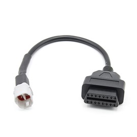 JUTA Motorcycle OBD Adapter for Yamaha 4 Pin Adapter Diagnostic Cable - 4Pin to OBD2 16Pin