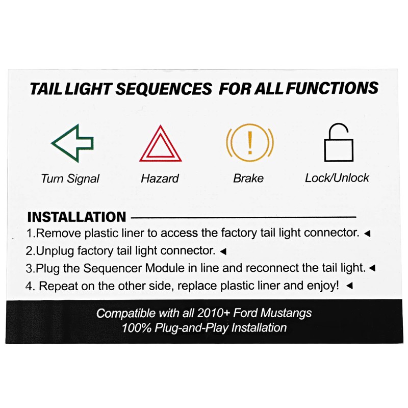 HQPASFY Sequential Tail Light Relay Module Kit 1 Pair -