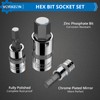 VORXEON 13Pcs Star Bit Socket Set T8-T70, 50BV30 CR-V Drive