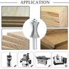 Akylin Convex Edge Oval Router Bits 1/2 Inch Shank,Shallow Bullnose