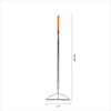 Fiskars 60" Pro Garden Rake for Soil with Lightweight Aluminum