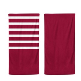 Microfiber Beach Towel, Premium Pattern Design with an Oversized Size of 160 x 80 cm, Quick Dry, Soft and Absorbent, Sand Free Travel Towel, Ideal Microfiber Beach Towel for Comfort (Luxury Red)