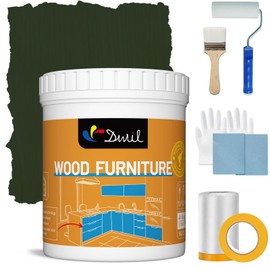 DWIL Acrylic Wood Paint for Furniture - Semi-Gloss Paint Suitable for Wood Surface Renovation, Water-Based All match Paint, Non-Toxic & Odorless, Eco-Friendly & Healthy (32OZ, Olive Green)