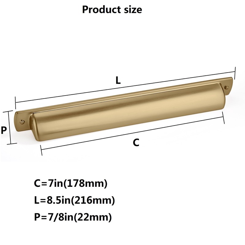 khtumeware 10 Pack 7"(178mm) Champagne Bronze Drawer Pulls Cabinet Bin