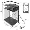 3-Tier Printer and Shredder Stand with Pull Out Shelf, 20"