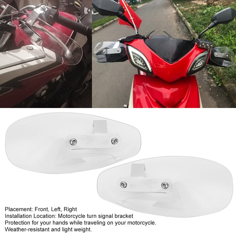 Motorcycle Handguard Hand Guards Wind Cold Protector Windshield rs 10mm/0.4in