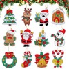 XLZJYIJ Set of 12 5D Diamond Painting Christmas Pendants Children,