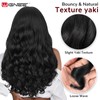 WIGNEE V Part Yaki Curly Wig Natural Look for Women