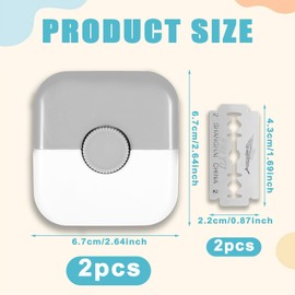 2pcs Razor Comb for Women and Girls,Manual Hair Trimmer Comb with 2 Replacement Blades,Double Sided Hair Razor Comb Cutter