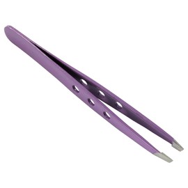 HTS 172T3 3.75" Purple Three Hole Slanted Eyebrow Tweezers