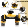 ZaakWang Hose Splitter, 2-Way Outdoor Faucet Splitter and Garden Hose