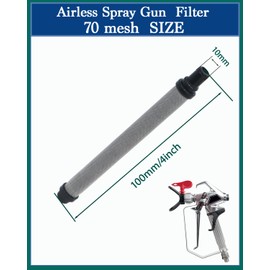 11 PCS 70 Mesh Black Push-On Airless Spray Gun Filters, Compatible with Titan 581-062, 0089959, 0516732; Wagner 0089959, 0154675, 0089324; SprayTECH, 0515220, 0154675