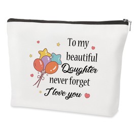 QONCV Daughter Christmas Gifts, Daughter Makeup Bag Cosmetic Bags Mothers Day Valentines Day National Daughters Day Birthday Christmas Easter Graduation Gift Ideas for Women