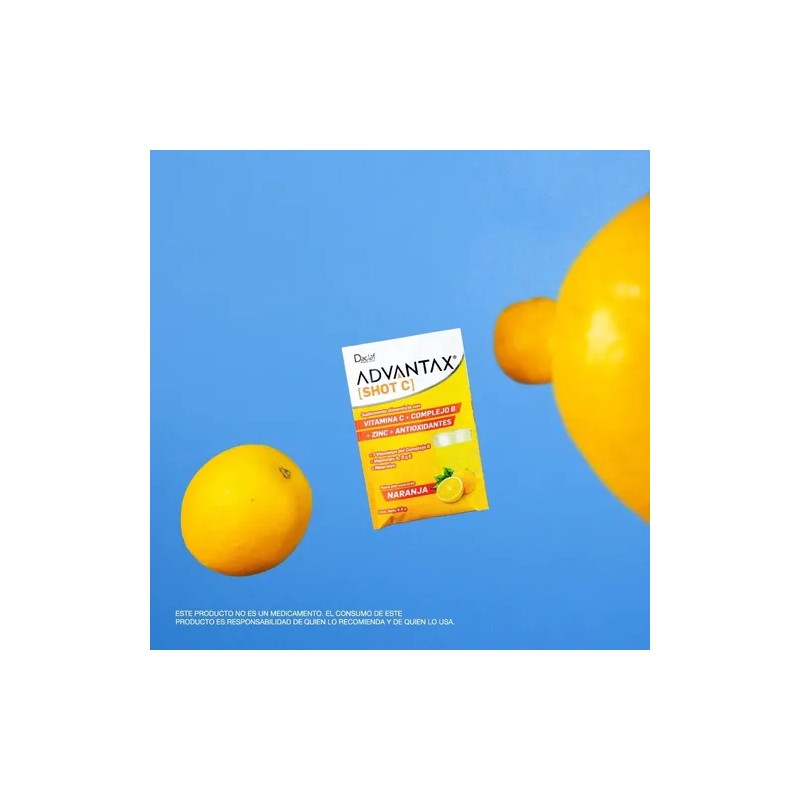 Shot Vitaminas Complejo Antioxidantes Sobres Naranja