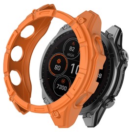 ISABAKE Protector Case for Fenix 8 Solar 51mm, Soft TPU Shockproof Bumper Shell Cover for Fenix 8 51mm Solar Smartwatch