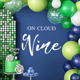 On Cloud Nine Decal,Cloud Baby Shower Decor,Gender Reveal Party Stickers, Cute Baby Decor，Bridal Shower,Engagement Photo Booth Backdrop.