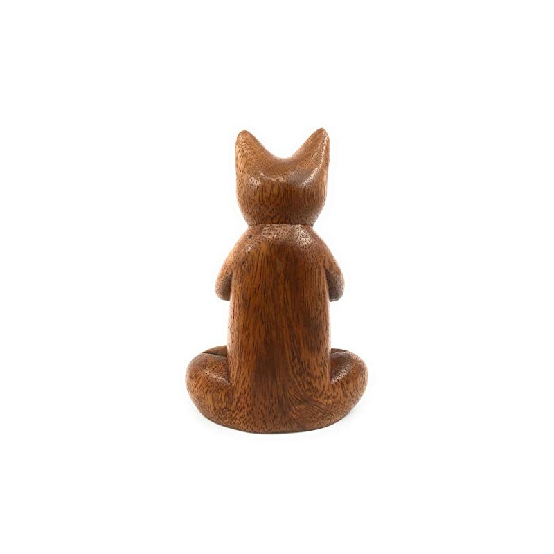 Ruth + Wilde Namaste Cat - Hand Carved Wood from