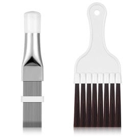 2 Pcs Air Conditioner Cleaning Kit Ac Fin Comb Radiator Comb Ac Coil Cleaning Brush Condenser Fin Straightener Ac Evaporator Comb Stainless Steel Air Refrigerator Fin Cleaner Plastic Whisk Brush