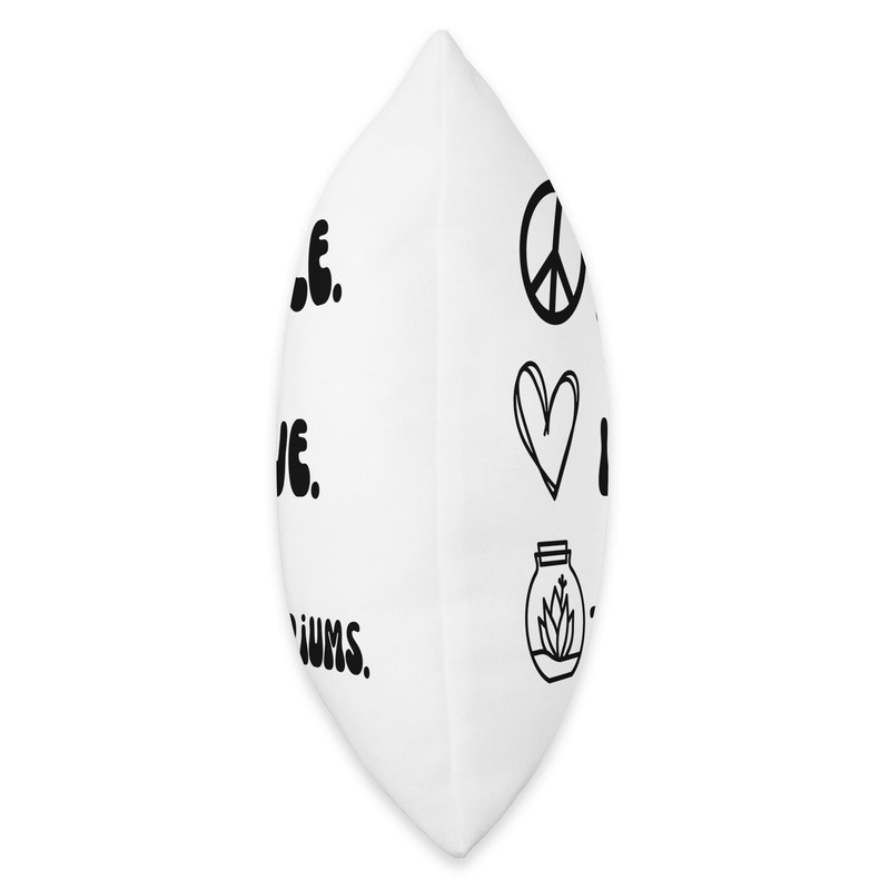 Peace. Love. Terrariums. funny Terrarium owner humor joke Throw Pillow