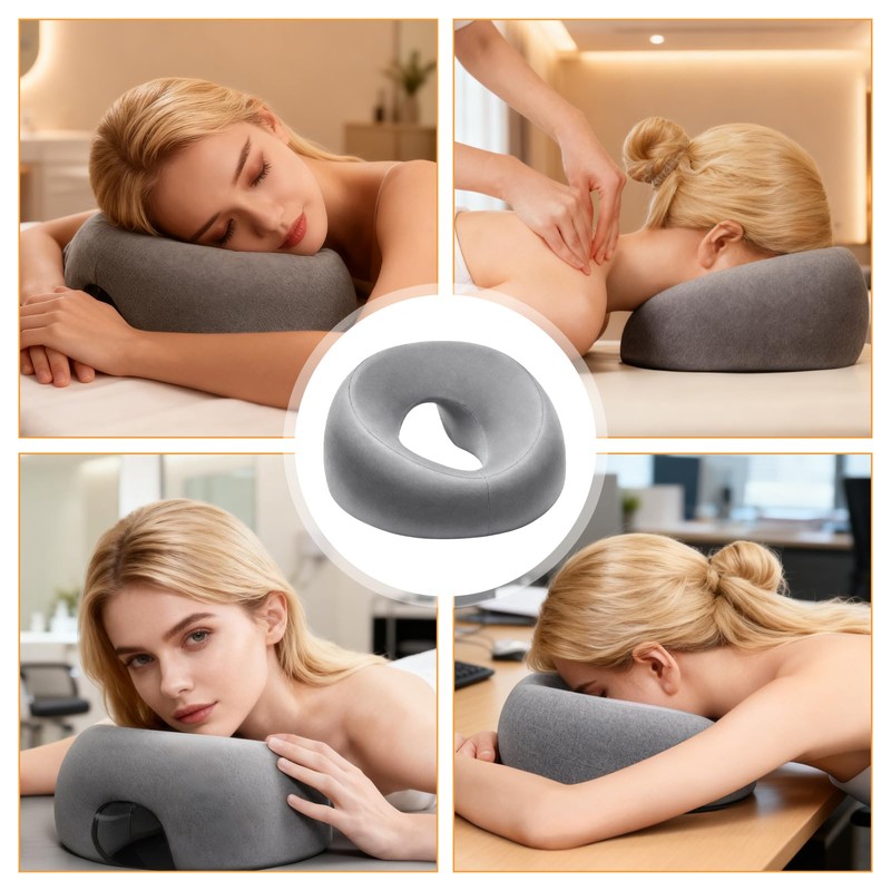 Vrexziy Massage Headrest for the Bed, Face Down Pillow, Ergonomic
