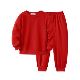 Arshiner Boys Winter Outfit Red Sweatshirt and Pants Set Long Sleeve Holiday Clothes for Kids 4-5 Years