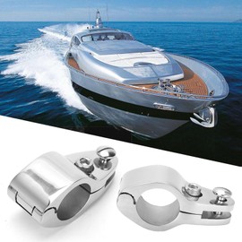 Bimini Top Stainless Steel 2 Pieces Stainless Steel Boat Marine Folding Upper Jaw Sliding Hardware Fittings (20 mm/0.79 Inch) Bimini Hinge Bracket 20