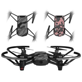 Skin Decal Wrap 2 Pack for DJI Ryze Tello Drone Camouflage Gray Drone NOT Included