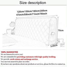 Stretch Bed Headboard Slipcover King Queen Full Twin for Queen Size 180/160/200CM Headboard Covers Thick Fabric Solid Color Dustproof Bed Head Protector Cover for Bedroom Décor