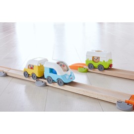 HABA Kullerbü 306496 – Express Train, Toy Vehicle from 2 Years, Green