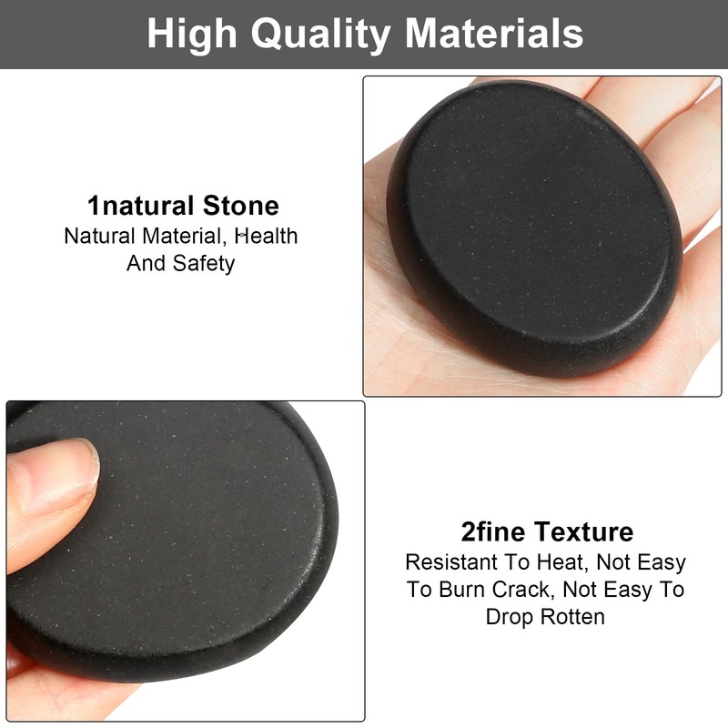 Hot Stone Massage Set, 9 Pieces Basalt Massage Stones, Large