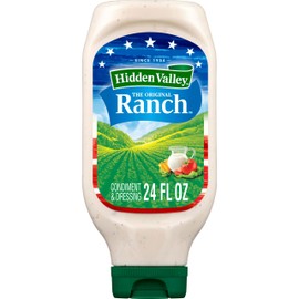 Hidden Valley Original Ranch Condiment and Dressing, Easy Squeeze Bottle, 24 Fl Oz (Package May Vary)