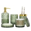 Towoaafu Green Bathroom Accessories Set - 5 PCS Glass Bathroom