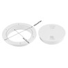 Deck Plate,4in ABS Deck Plate Round White Anti-UV Corrosion Resistant