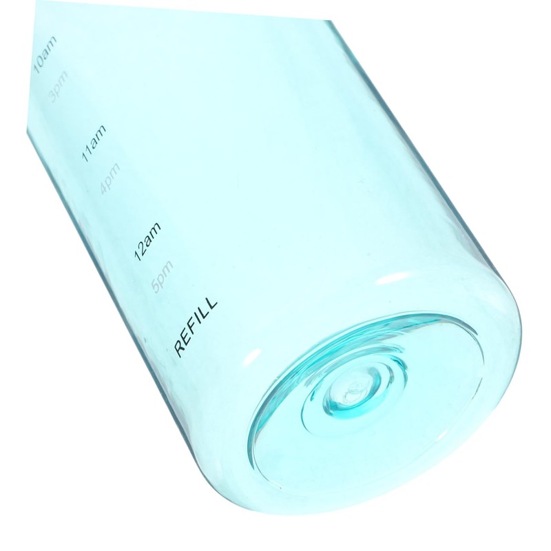 KOMBIUDA Portable Transparent Water Bottle with Scale Capacity Sealed Drinking