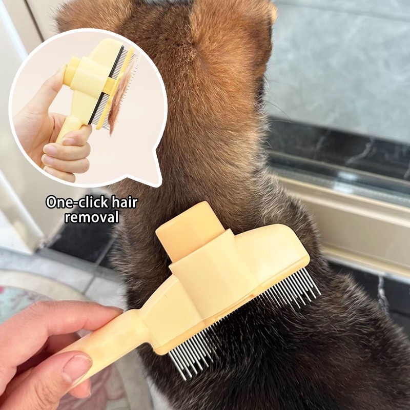COACOM 2 Pieces Pet Comb, Multifunctional Comb, Pet Cleaning Tools,