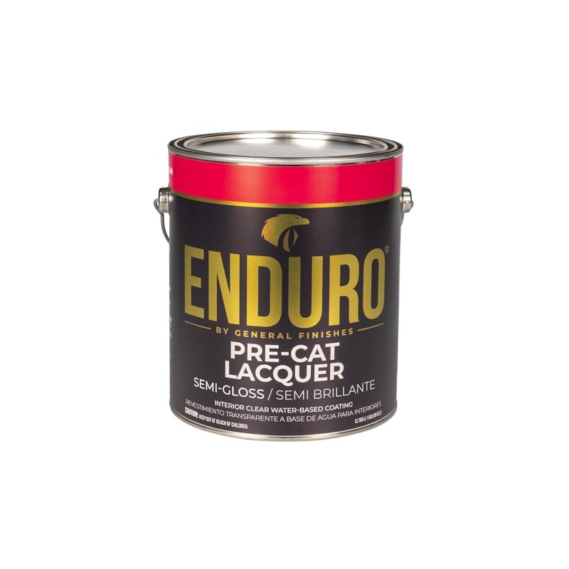 General Finishes Enduro Pre-Cat Lacquer, 1 Gallon, Semi-Gloss