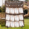 OurWarm Wedding Seating Chart with Easel Display Stand, Rustic Seating