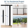 Gyykzz 36" Black Cable Railing Post, Fixed Top Level Drilled