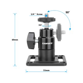 CAMVATE Ceiling Mount Plate with 1/4"-20 Mini Ball Hand for CCTV Camera Surveillance System-3688