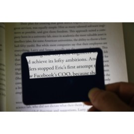 Portable Card Sized Magnifiers Built-in LED Can Stick on Smart Phone Father's Mother's Gifts - 2 Packs