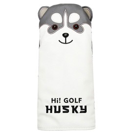 Husky Golf Club Driver Fairway Wood Hybrid Blade Mallet Putter Head Cover Funny Synthetic Leather Cartoon Animals Headcovers Protector (Driver Cover)