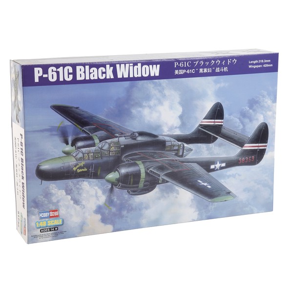 Hobbyboss 1:48 Scale US P-61C Black Widow Model Kit (Grey)