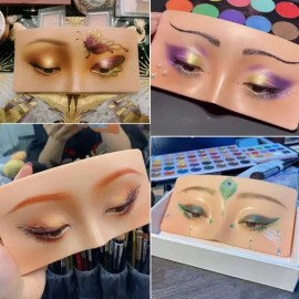 Modelo Práctica Maquillaje Sombras Ojos Aplicación Pestañas                                                                                           