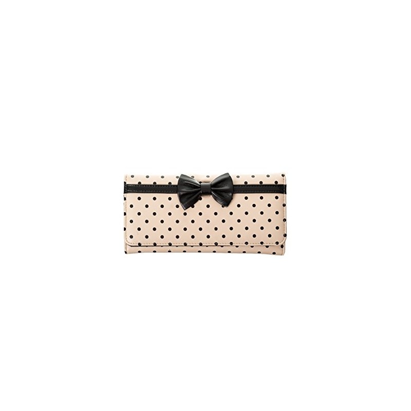 Banned Carla 50's Vintage Style Polka Dot Wallet - Beige