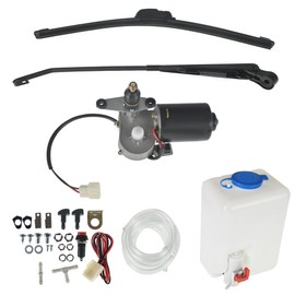 marddpair Electric Motor Universal Windshield Wiper Kit with Windshield Washer Pump Kit Replacement for Golf Cart Replacement for Polaris Ranger RZR 900 1000 Replacement for Can Am X3