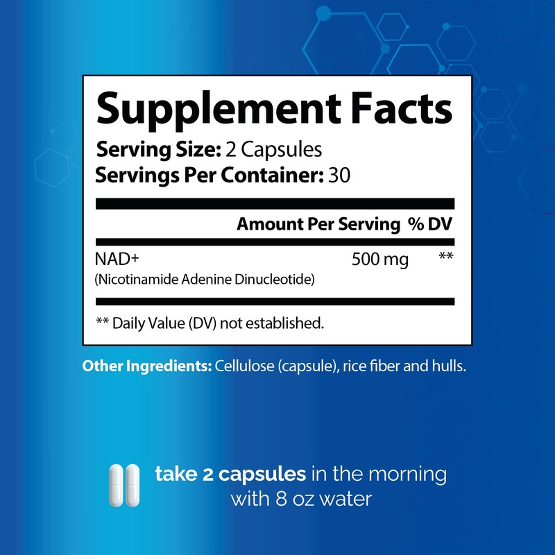 HARMONIFY NAD Supplement 60 Capsules, Proudly USA Company, Non-GMO &