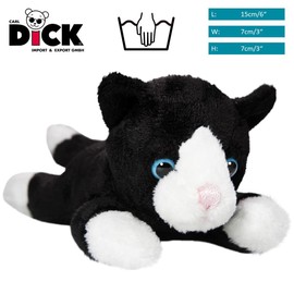 Carl Dick Cat, black 5 inches, 15cm total size, Plush Toy, Soft Toy 3454004